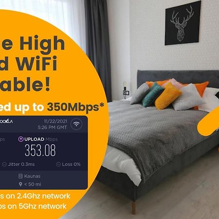 Comfy 2 Room Apartment - Free Parking - 350Mbps Wifi - Netflix كاوناس المظهر الخارجي الصورة